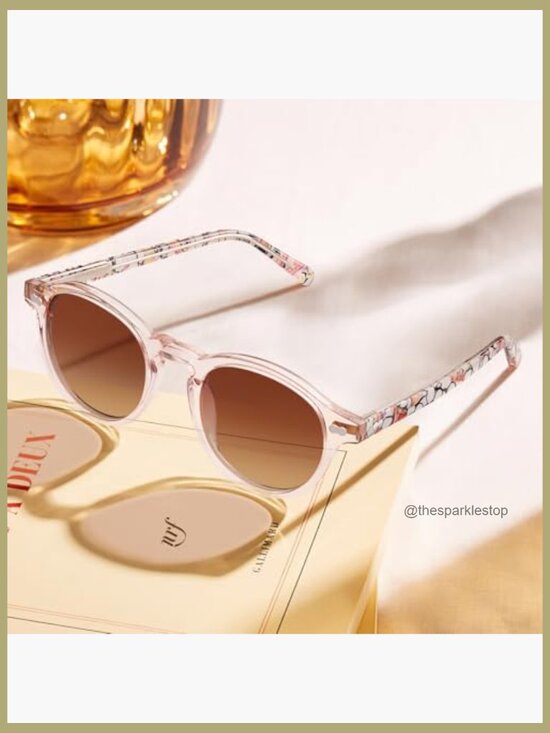 Round Acetate Polarized Sunglasses with UV400 Protection main image 6